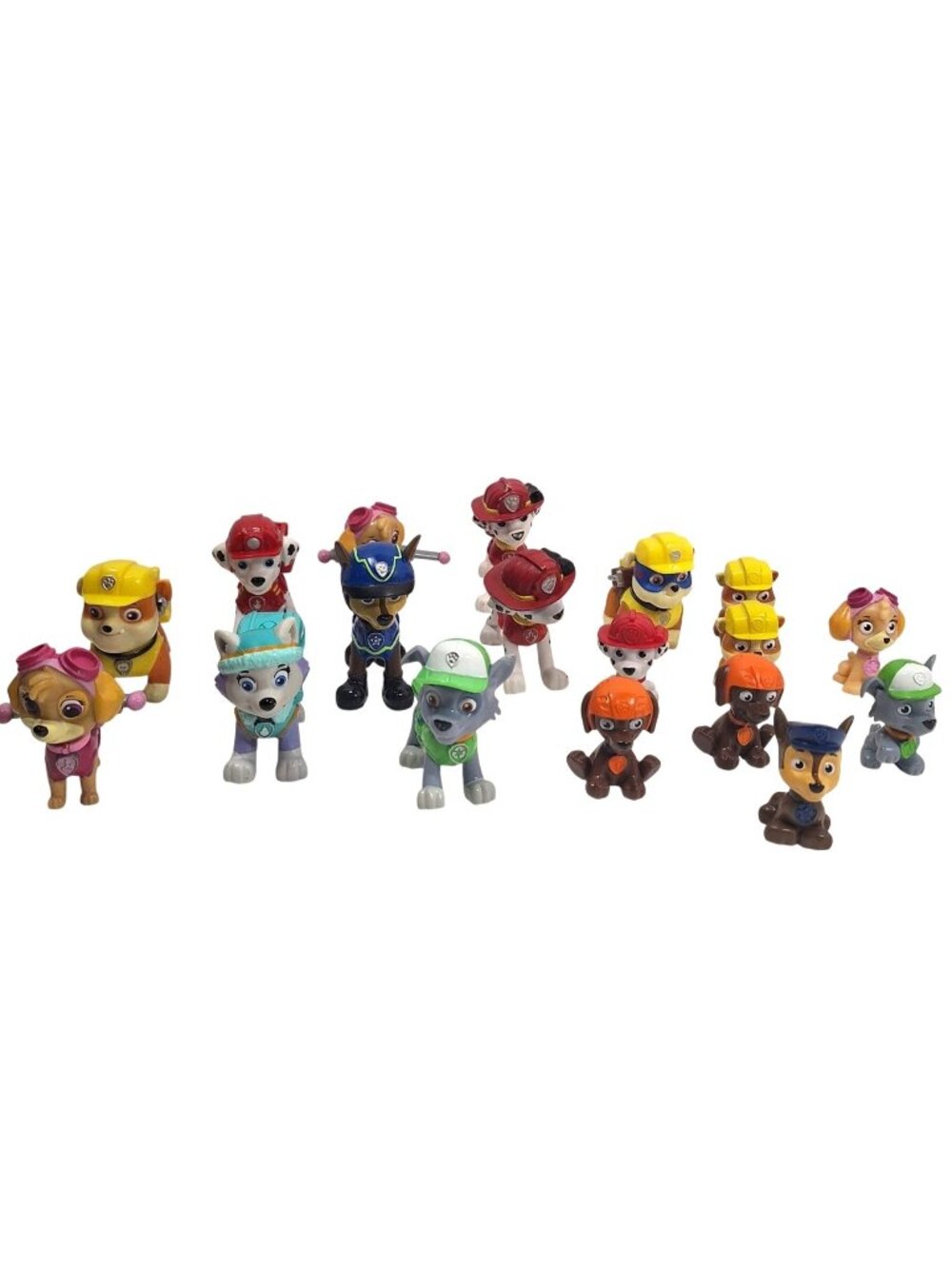 Paw Patrol Action Figures Chase Marshall Skye Rocky Rubble Everest Zuma 18 Lot
